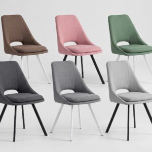 Silla Alex Borg: colores de tapizado y opciones de patas