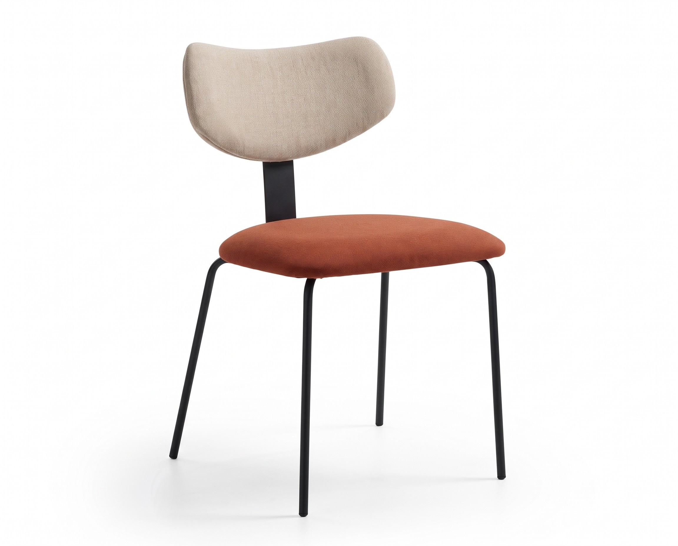 Silla Lima de comedor tapizada con patas metálicas - Imagen 5