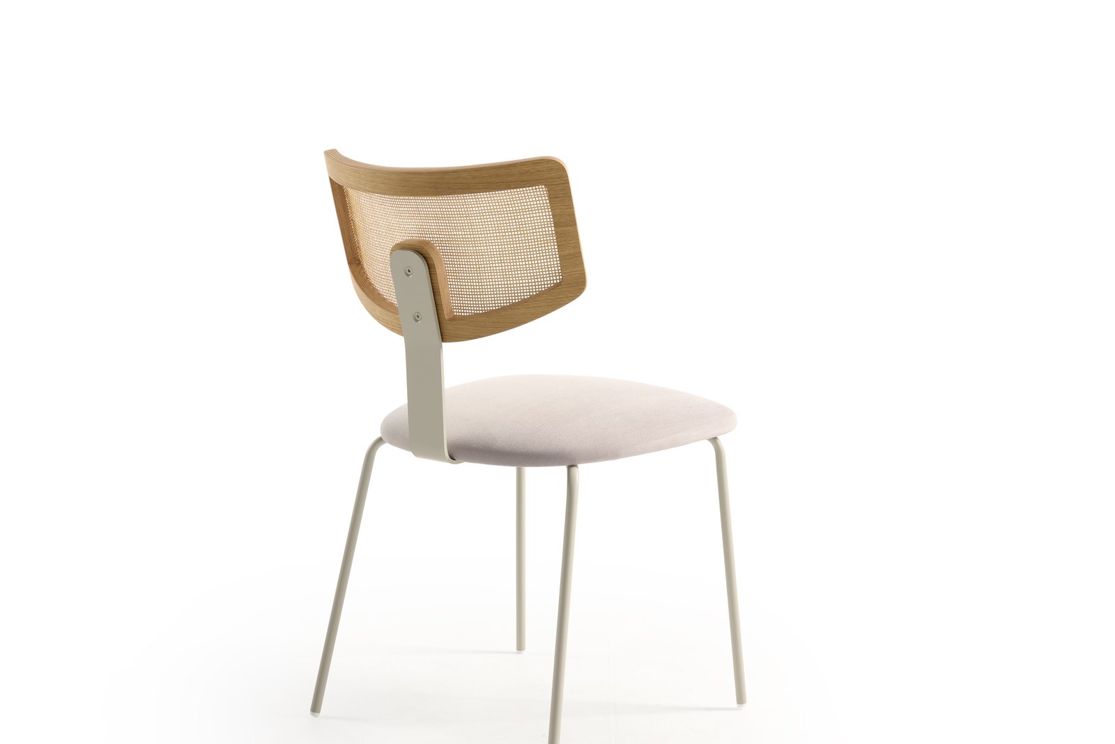 Silla Poma detalle del respaldo de rejilla