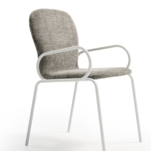 Silla Saxo de Pemi tapizada con estructura metálica