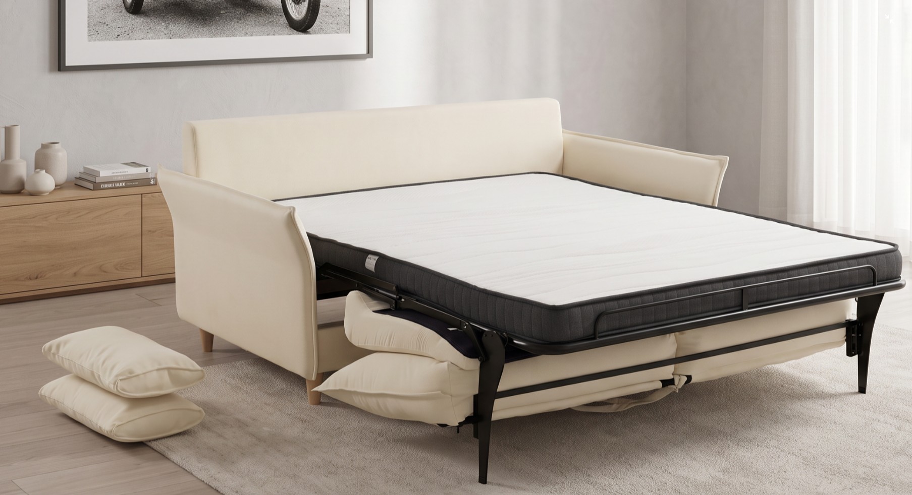 Sofa cama apertura italiano Nabatta - detalle del sofa