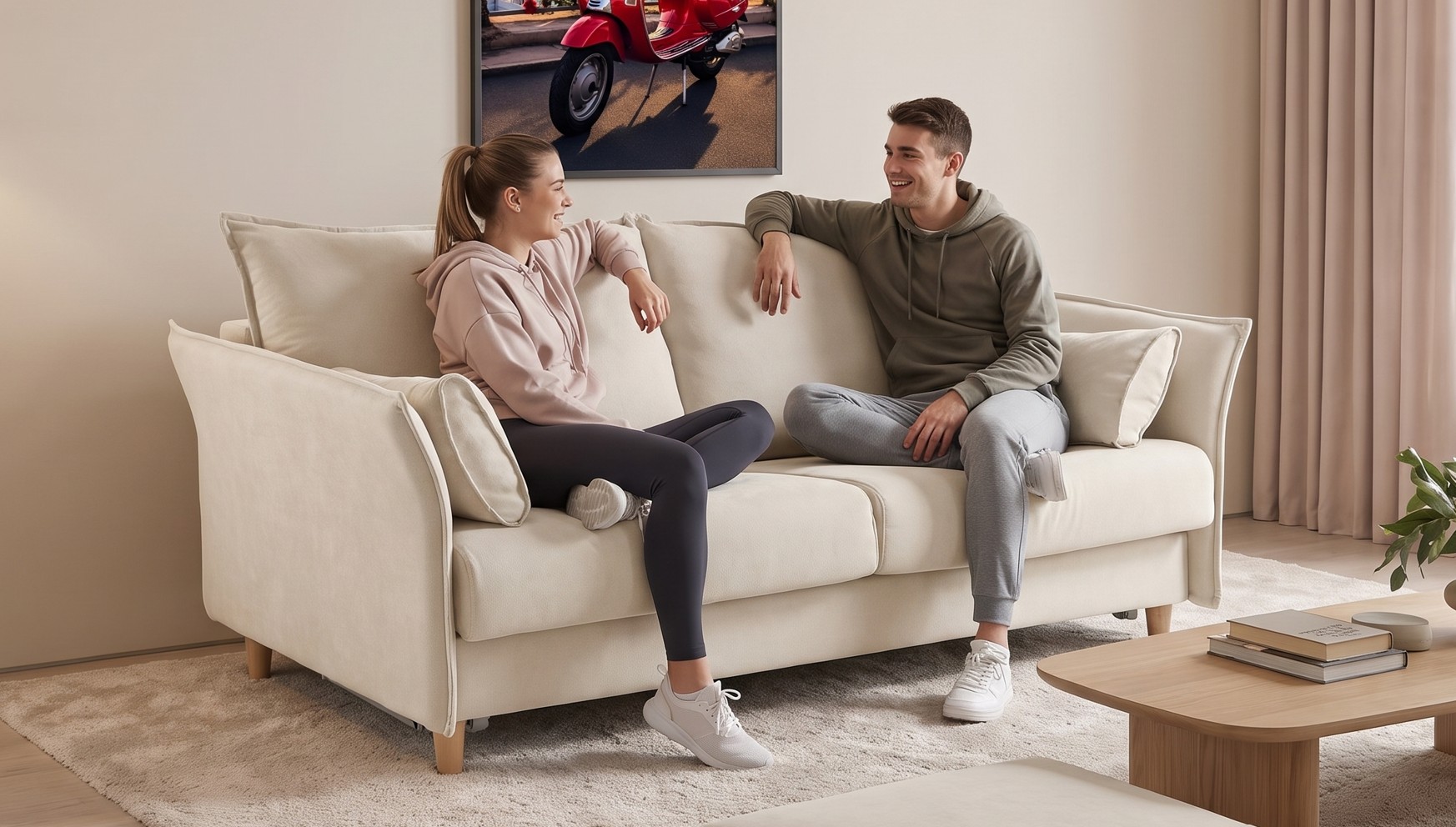 Sofa cama apertura italiano Nabatta - Muebles Detena