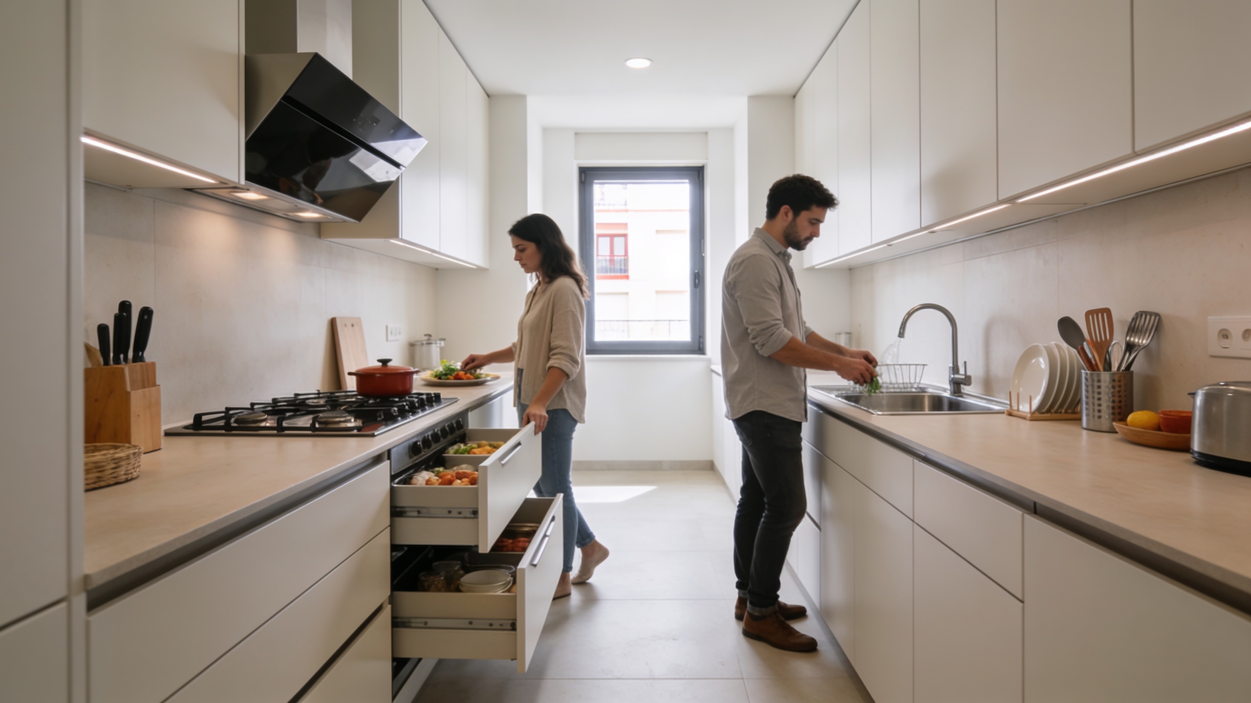 distribuir, cocina