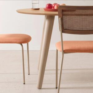 Silla de comedor Vera con respaldo de ratán