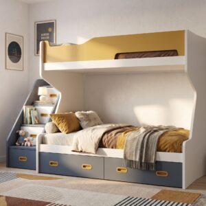 Litera juvenil Advance con cama baja, cajones y almacenaje inferior